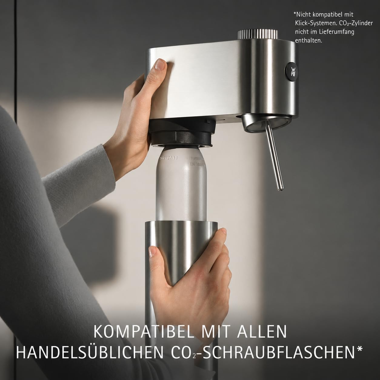 Thumbnail 6 de WMF Element One Wassersprudler – Vollautomatische Edelstahl-Sprudelmaschine, 3 Sprudelgrade, platzsparendes Design