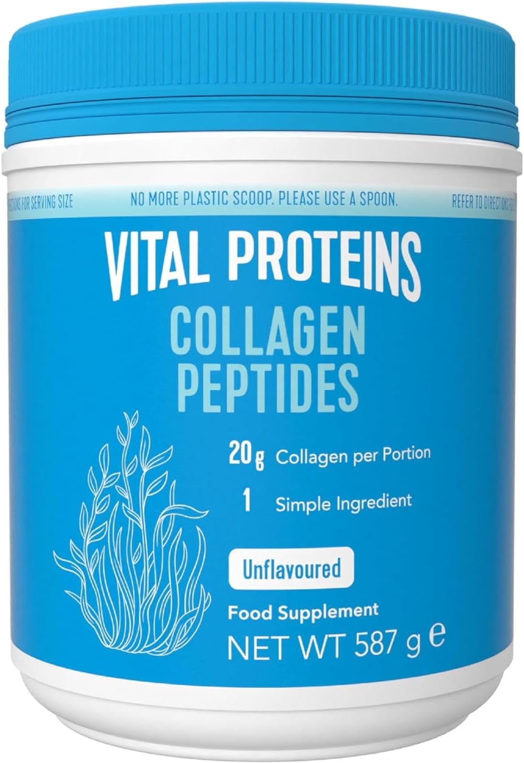 Detalle de Vital Proteins Collagen Peptides – Collagene idrolizzato in polvere 587 g (tipo I, III, bovino)