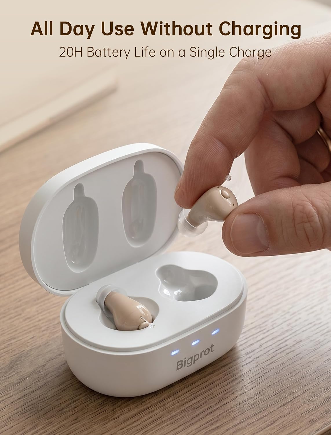 Detalle de Rechargeable OTC Hearing Aids, 100-Hour Use