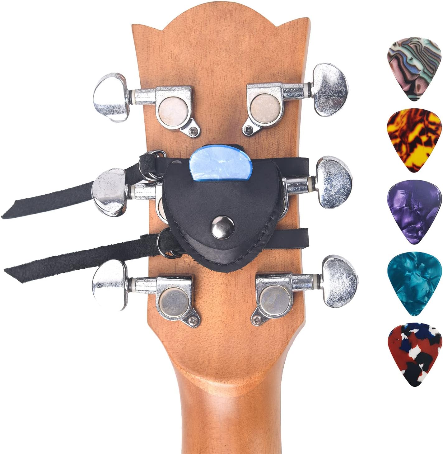 Thumbnail 1 de BSWAN Gitarrenplektren-Halter – abnehmbar, Leder, mit Schultergurt, für Gitarrenliebhaber und Väter