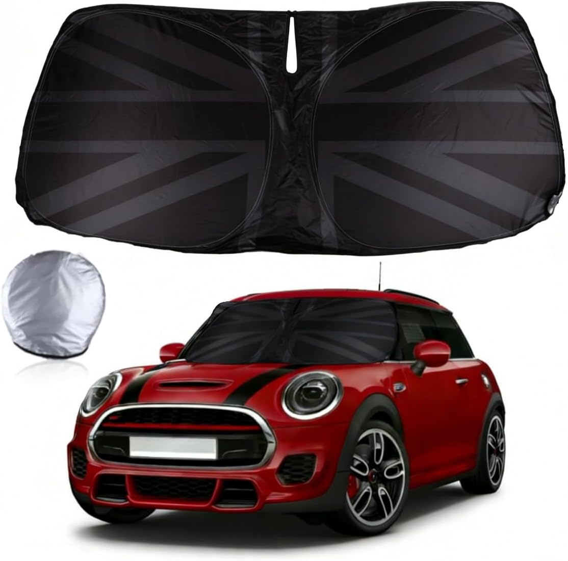 Thumbnail 6 de Mini Cooper windshield sun shade, 210T reflective fabric