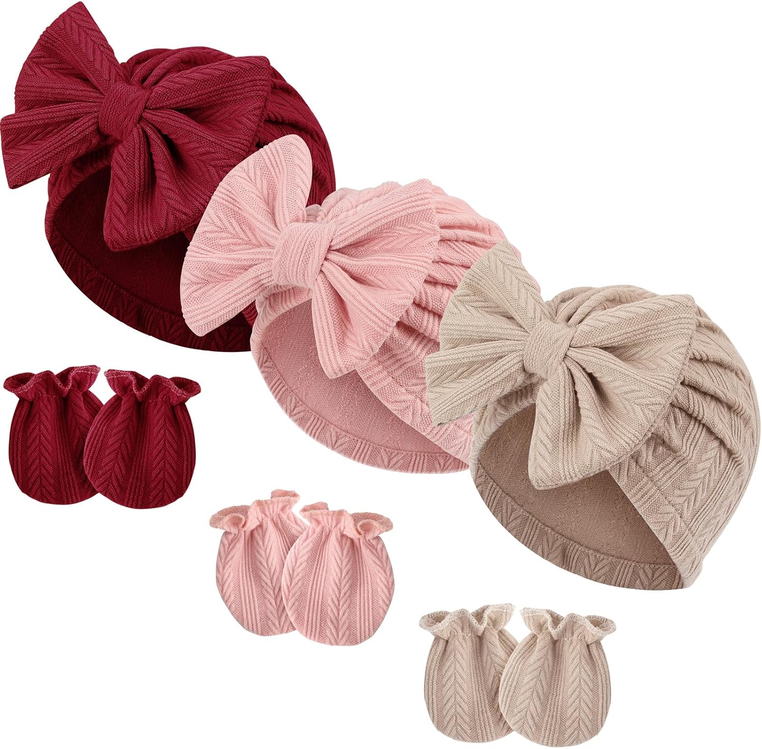 Detalle de DRESHOW Newborn Hats Mittens Set