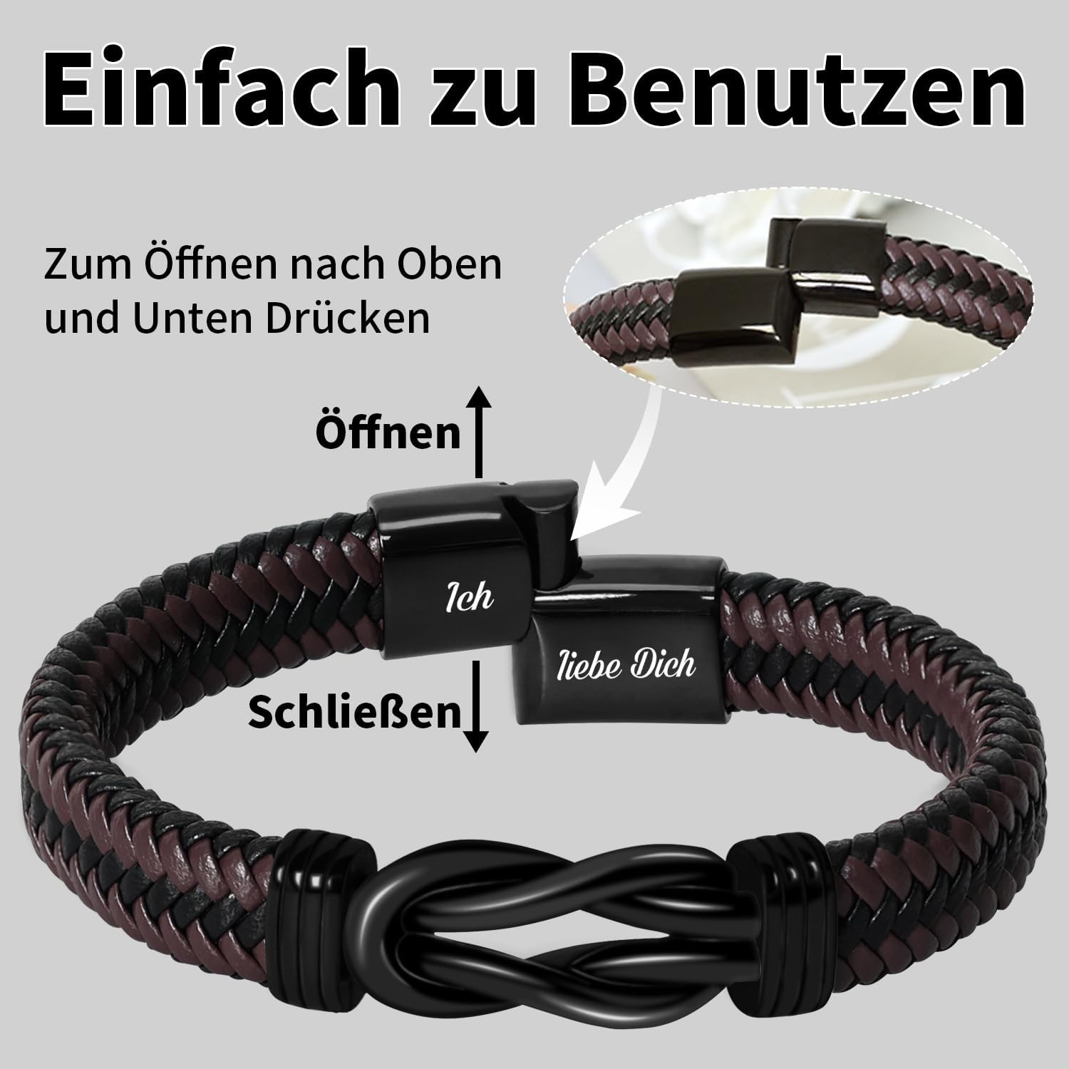 Detalle 2 de Coldbling Ich Liebe Dich Armband 21 cm
