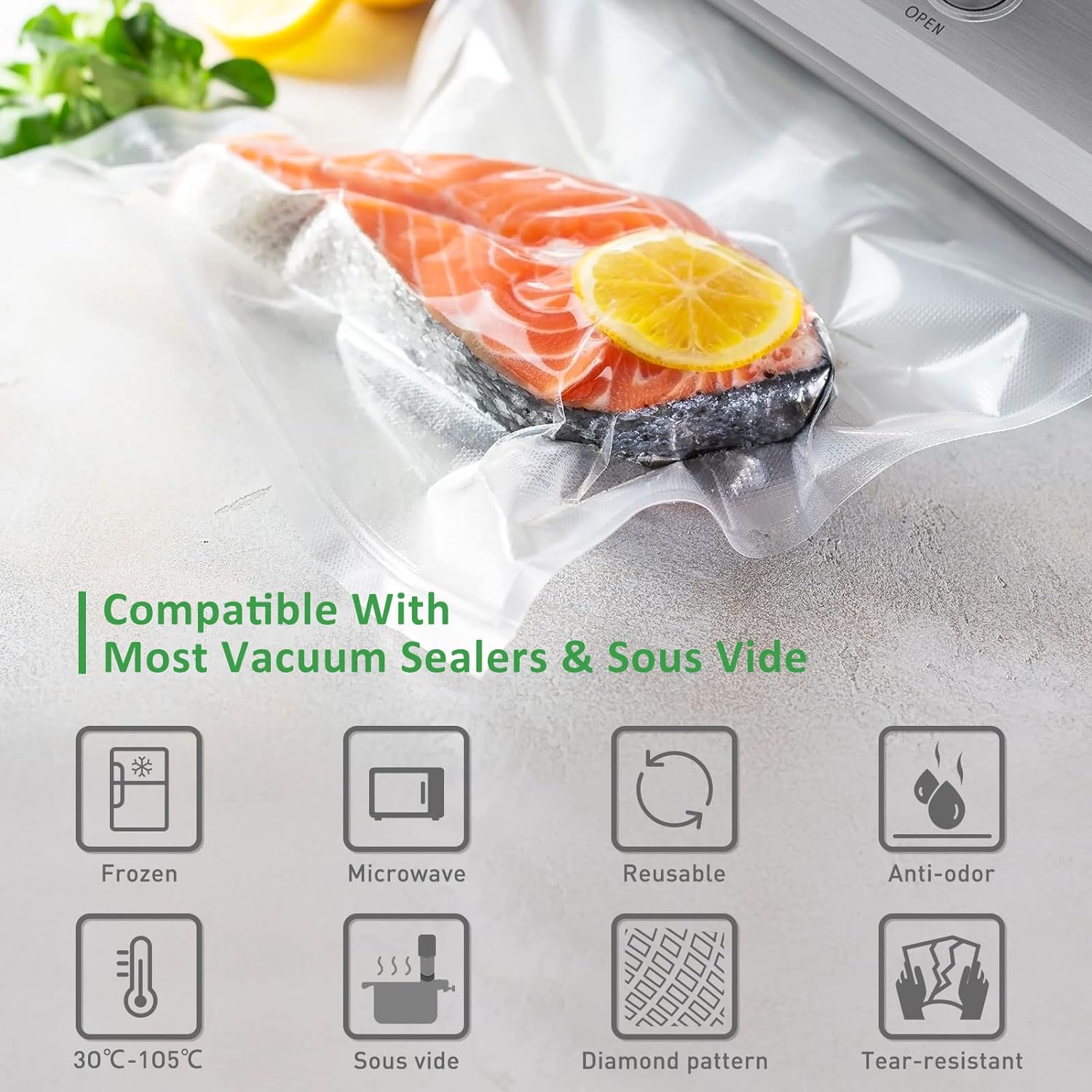 Detalle 2 de KitchenBoss Vacuum Sealer Rolls, 6-roll pack