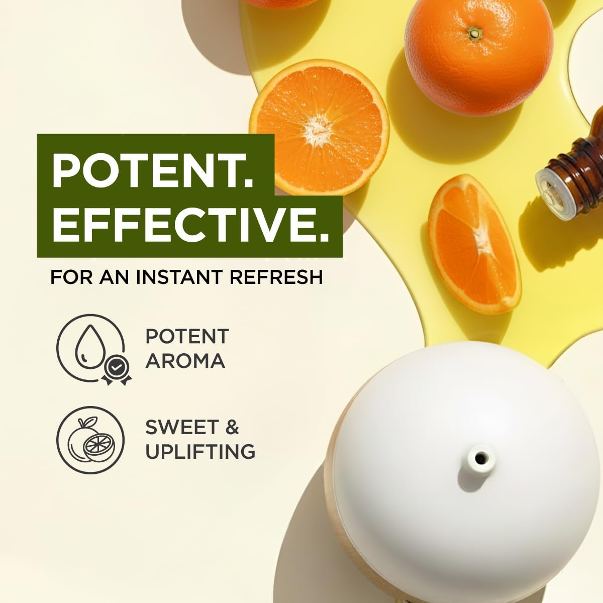 Detalle de Gya Labs Sweet Orange Essential Oil (100% pure natural) for Diffuser & Skin – 10ml