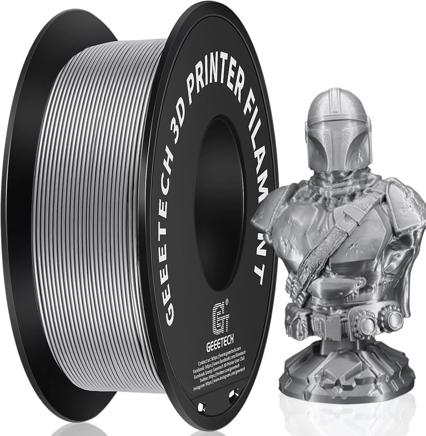 Thumbnail 6 de GEEETECH PLA Filament 1kg Silk Gold 🧵