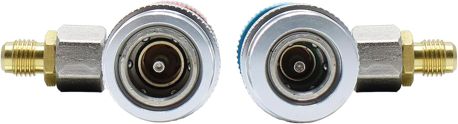 Thumbnail 5 de CCLIFE Adaptateur R134A – Connecteurs rapides haut et bas pour coupler réfrigérant 1/4 pouce