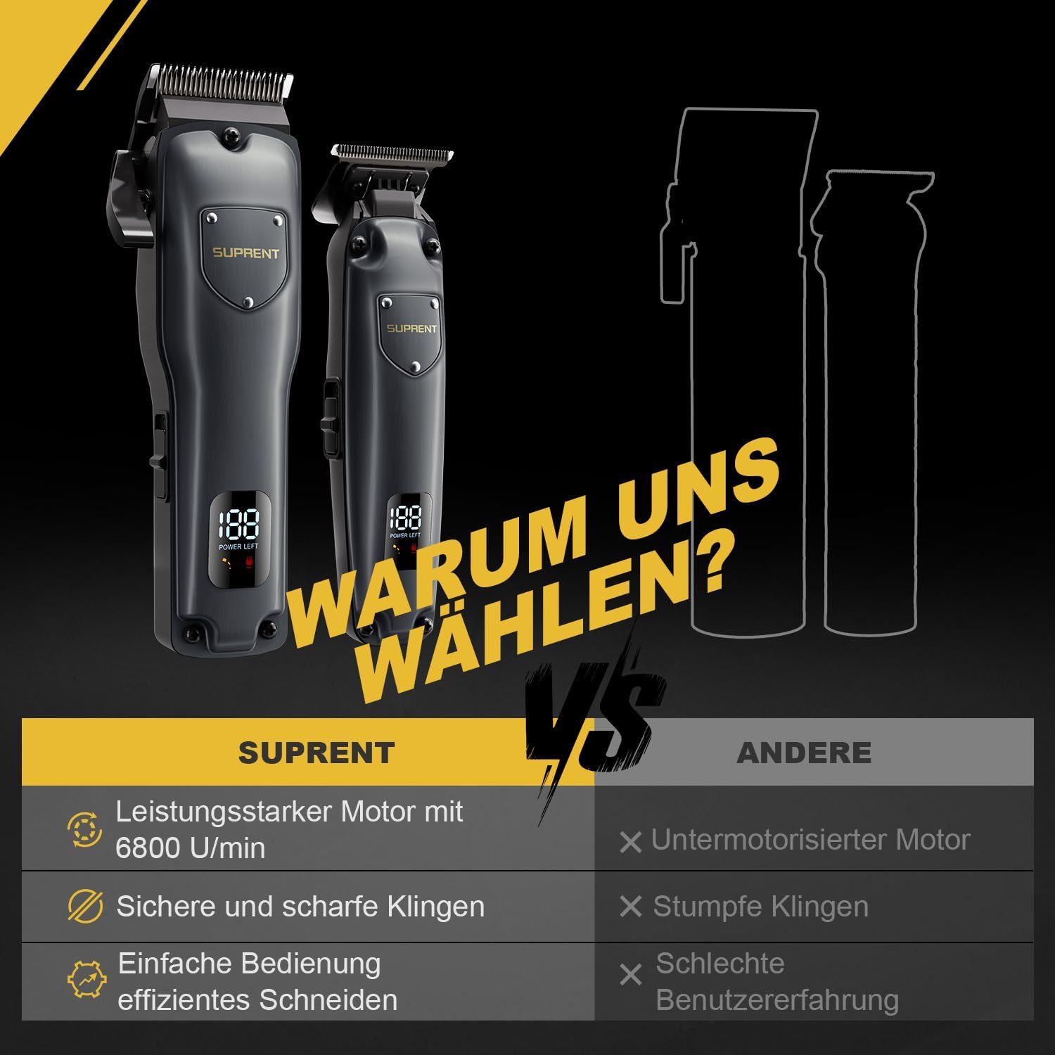 Detalle de SUPRENT Haarschneidemaschine 2500mAh ✂