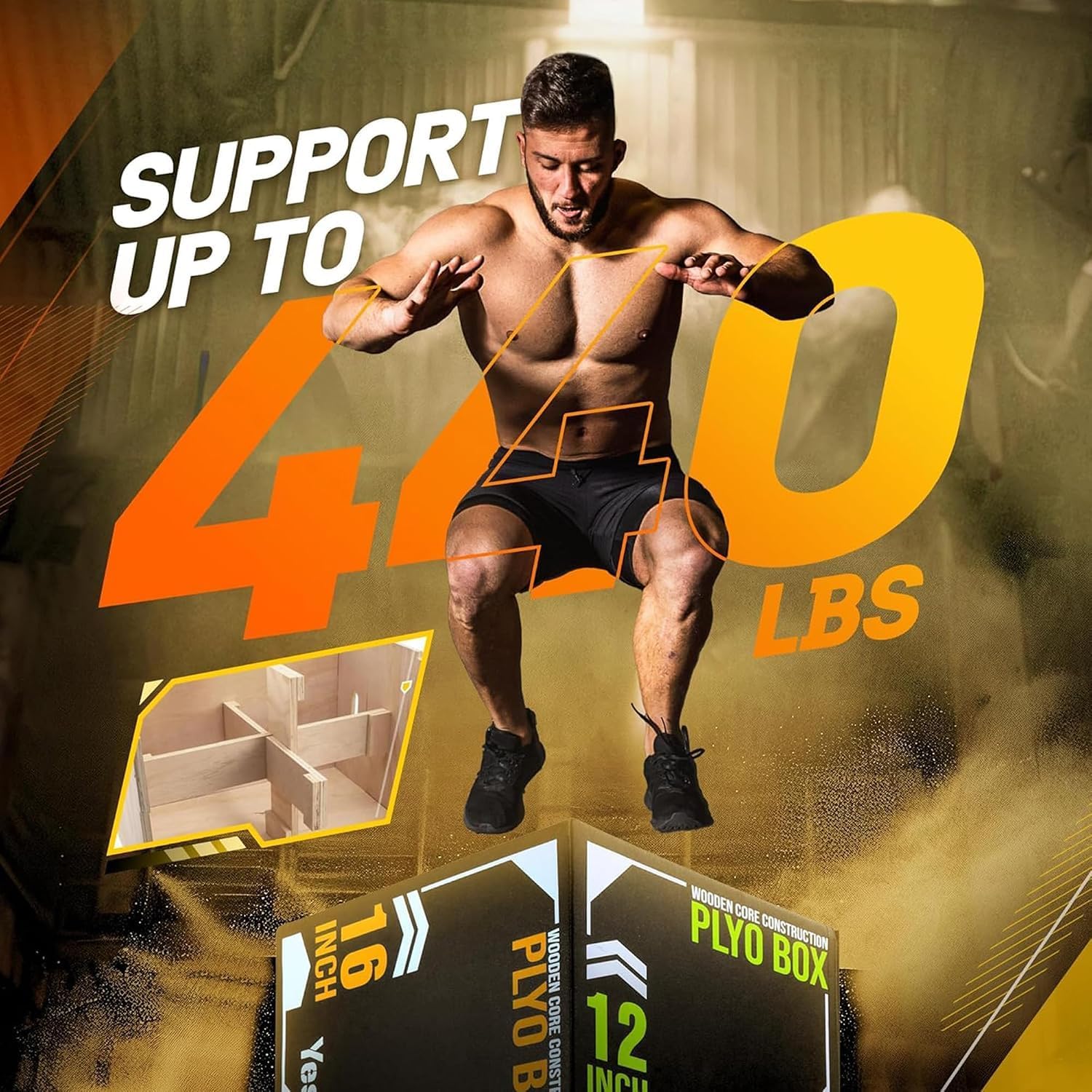 Detalle de Yes4All Plyo Box with Wooden Core