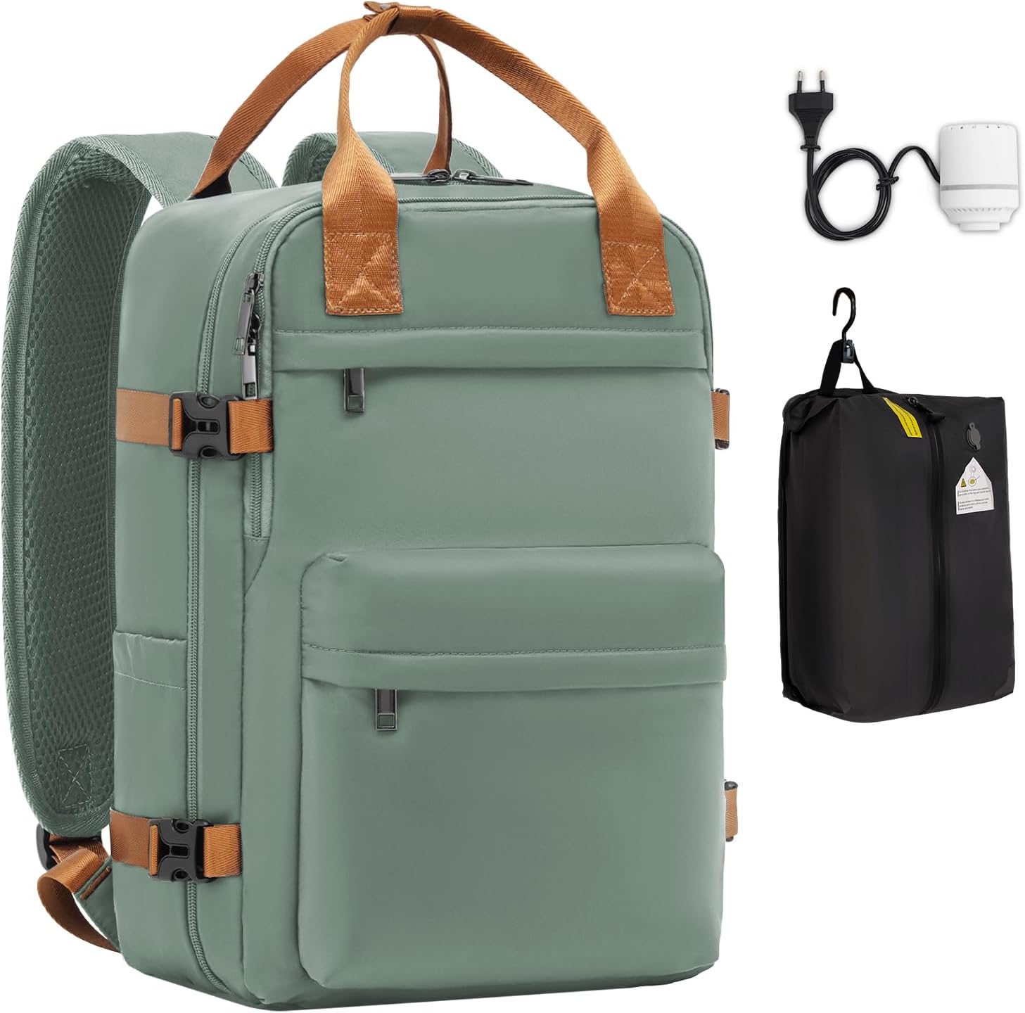 Detalle de COOLIFE Vacuum Rucksack Handgepäck 40x30x20 cm – kompakt, vakuumierbar und TSA-freundlich