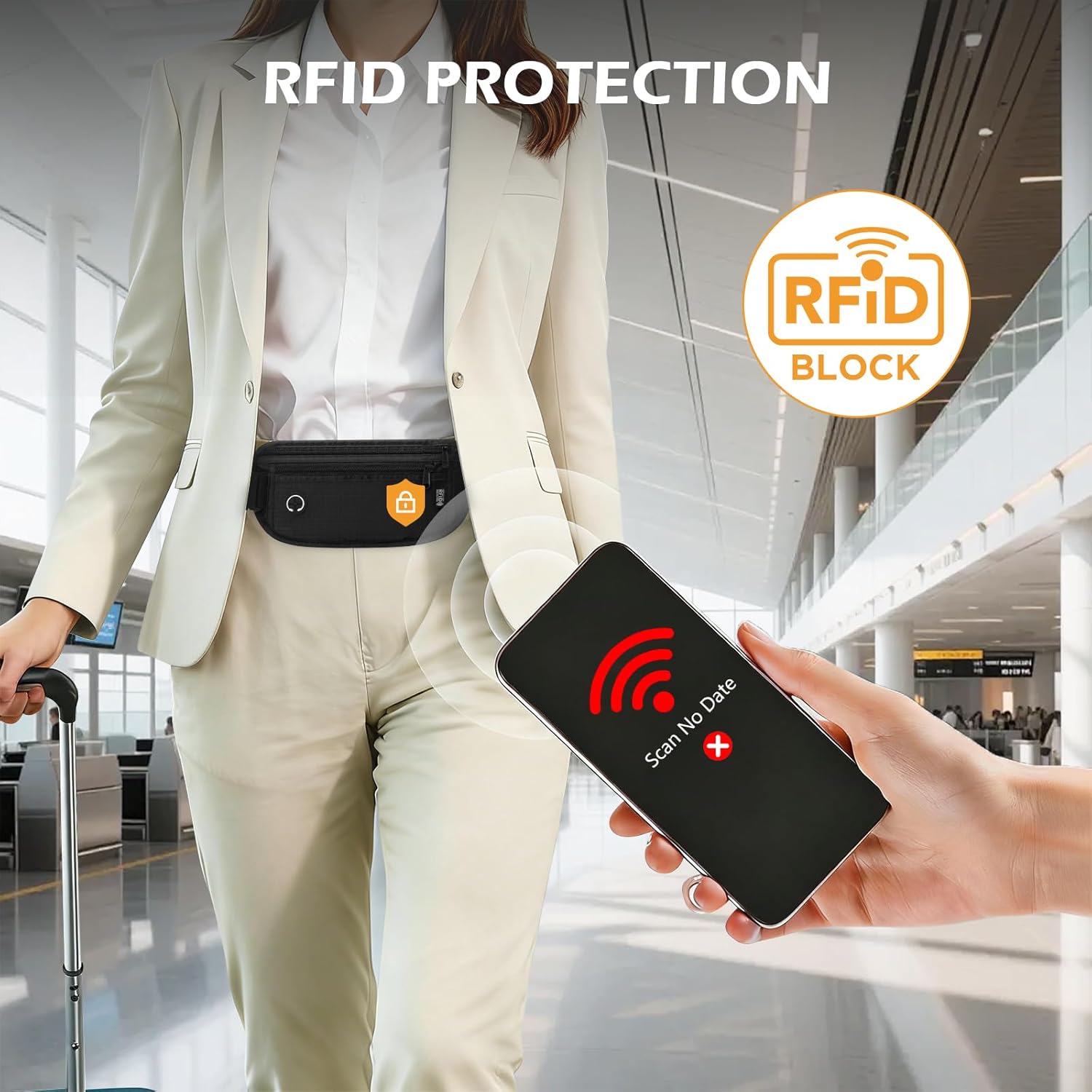 Thumbnail 4 de VINATO Riñonera Antirrobo con RFID 27×15 cm