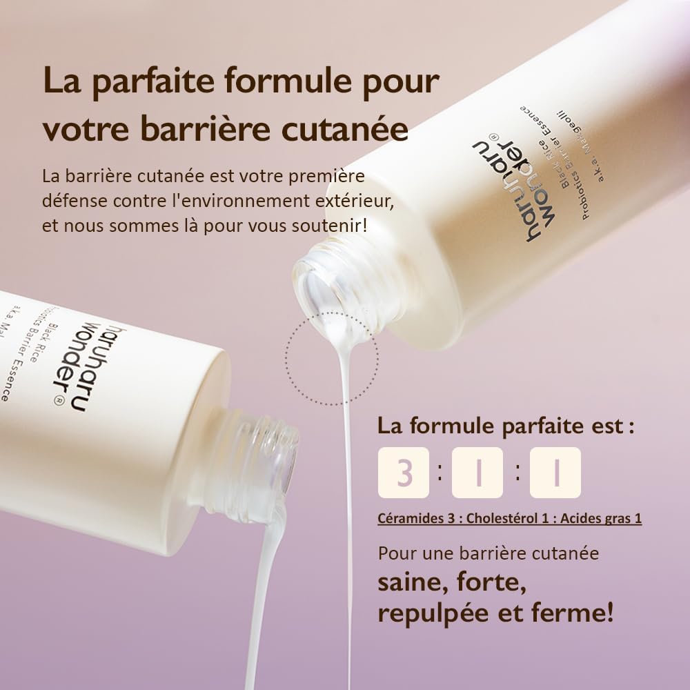 Detalle de Haruharu Wonder Black Rice Probiotics Barrier Essence 30 ml — Essence tonique pour renforcer la barrière cutanée