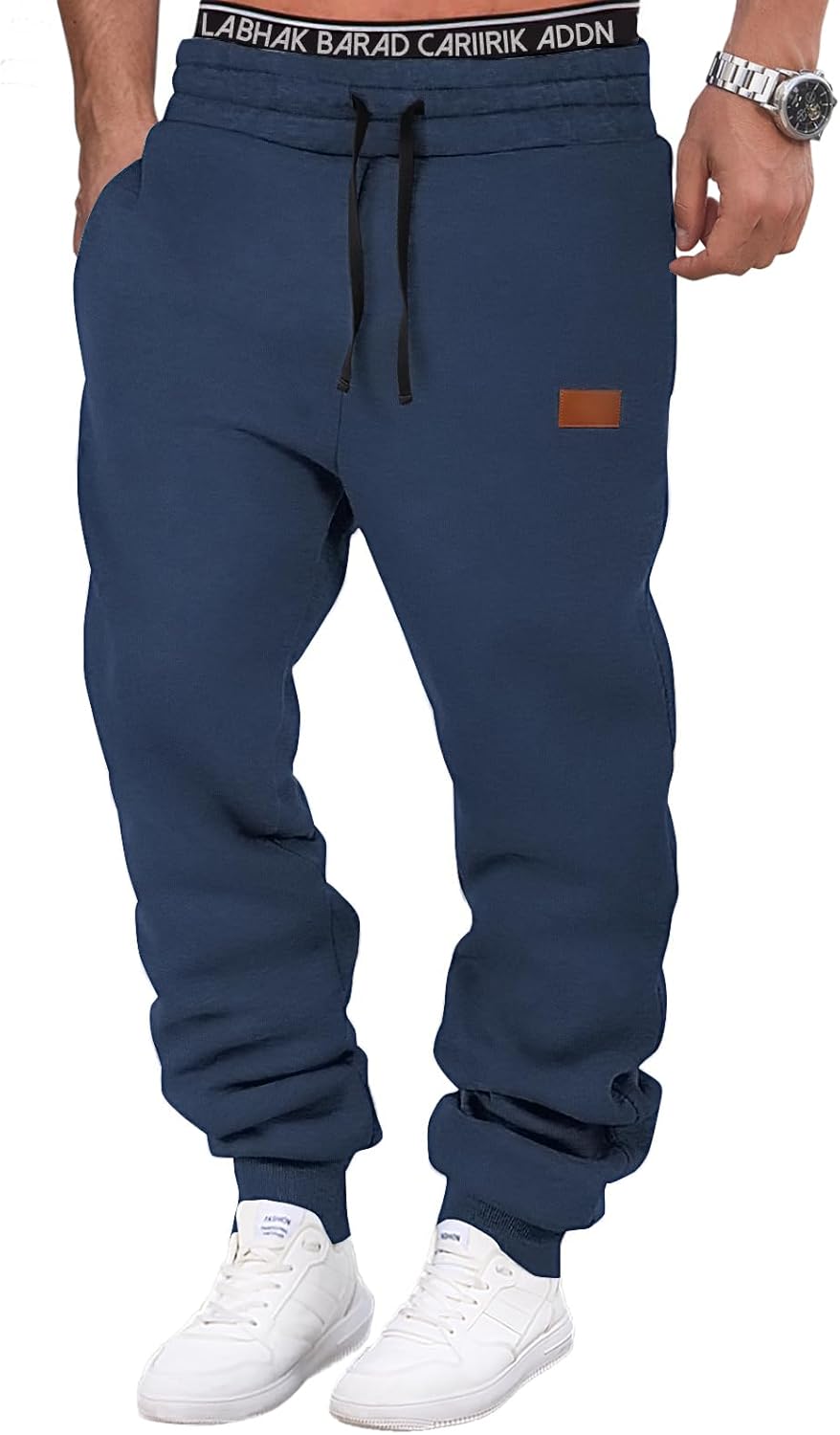 Detalle de HMIYA Jogginghose Herren Baumwolle Trainingshose – klassische Sweathose mit Taschen