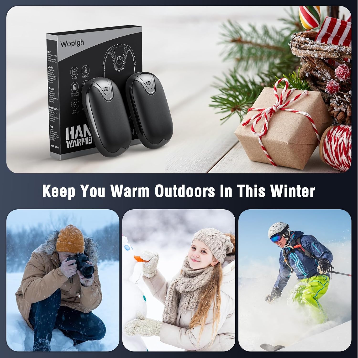 Thumbnail 6 de Wopigh Hand Warmers 12 hrs rechargeable hand warmer