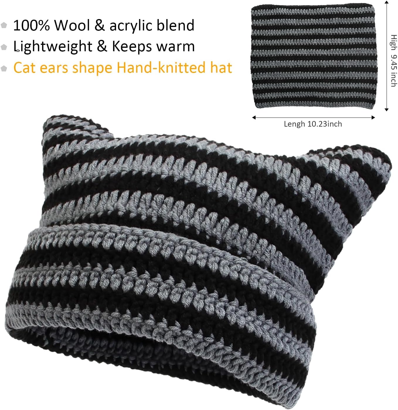 Detalle 2 de DANMY Women's Knit Beanie in Acrylic