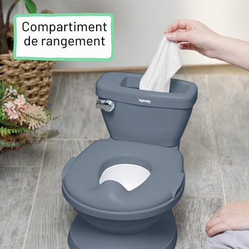 Detalle de Ingenuity My Size Potty Pro – Pot 2-en-1 avec Réducteur Amovible et Bruit de chasse, bleu