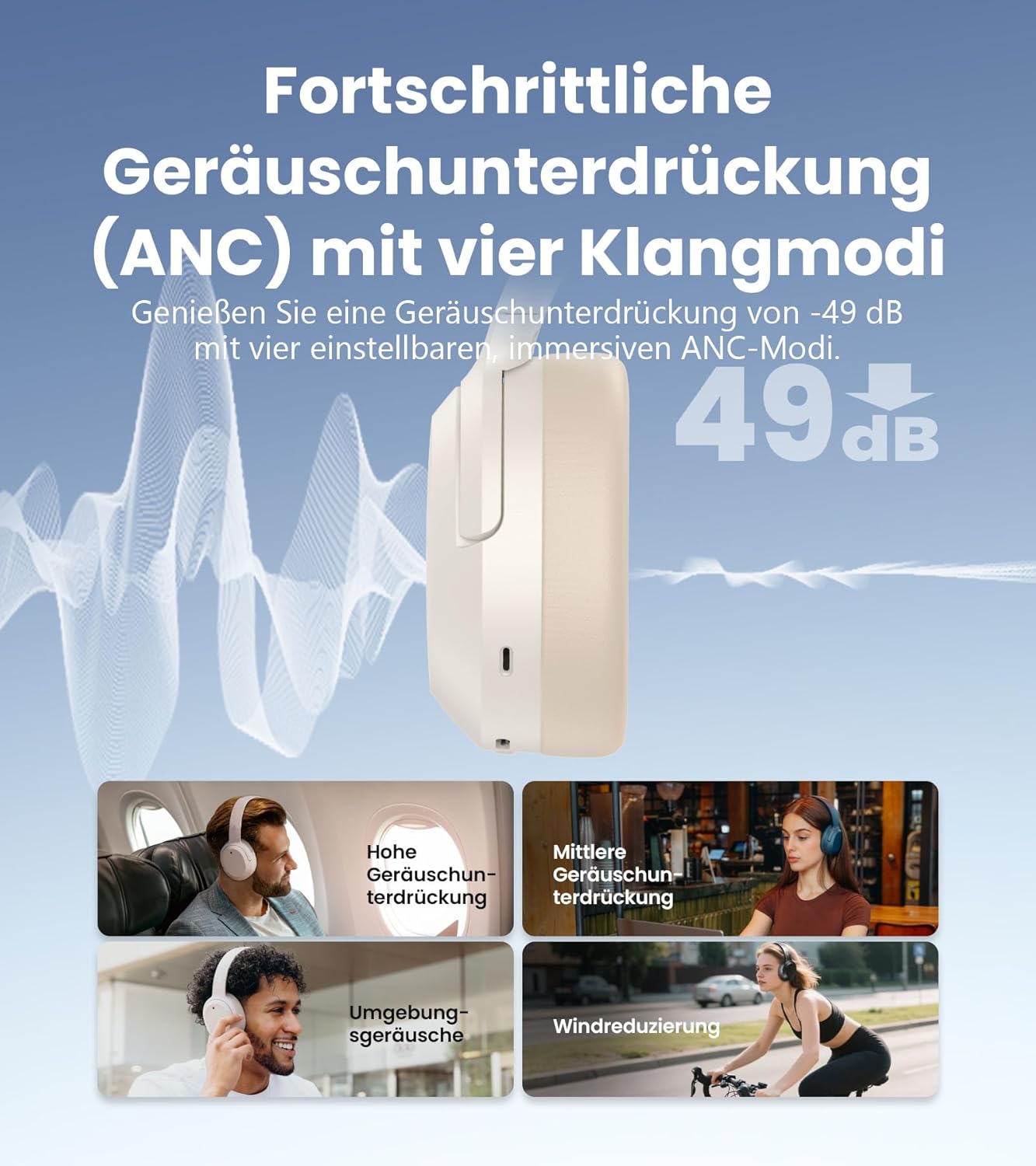 Detalle de Edifier W820NB Plus Gen 2 Over‑Ear 88 Stunden