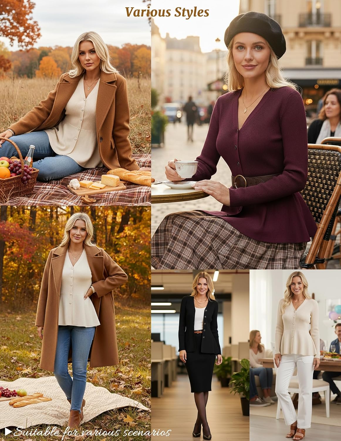 Thumbnail 5 de GRACE KARIN Long Sleeve Cardigan Sweater for Women