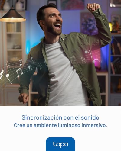 Detalle de Tapo L430P: Bombilla inteligente WiFi de 16 millones de colores, regulable y con control por voz (E27)
