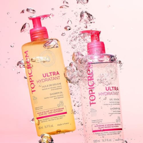Detalle 2 de Topicrem Ultra-Hydratant, Huile de Douche 8H – Gel douche pour visages et corps, 500 ml