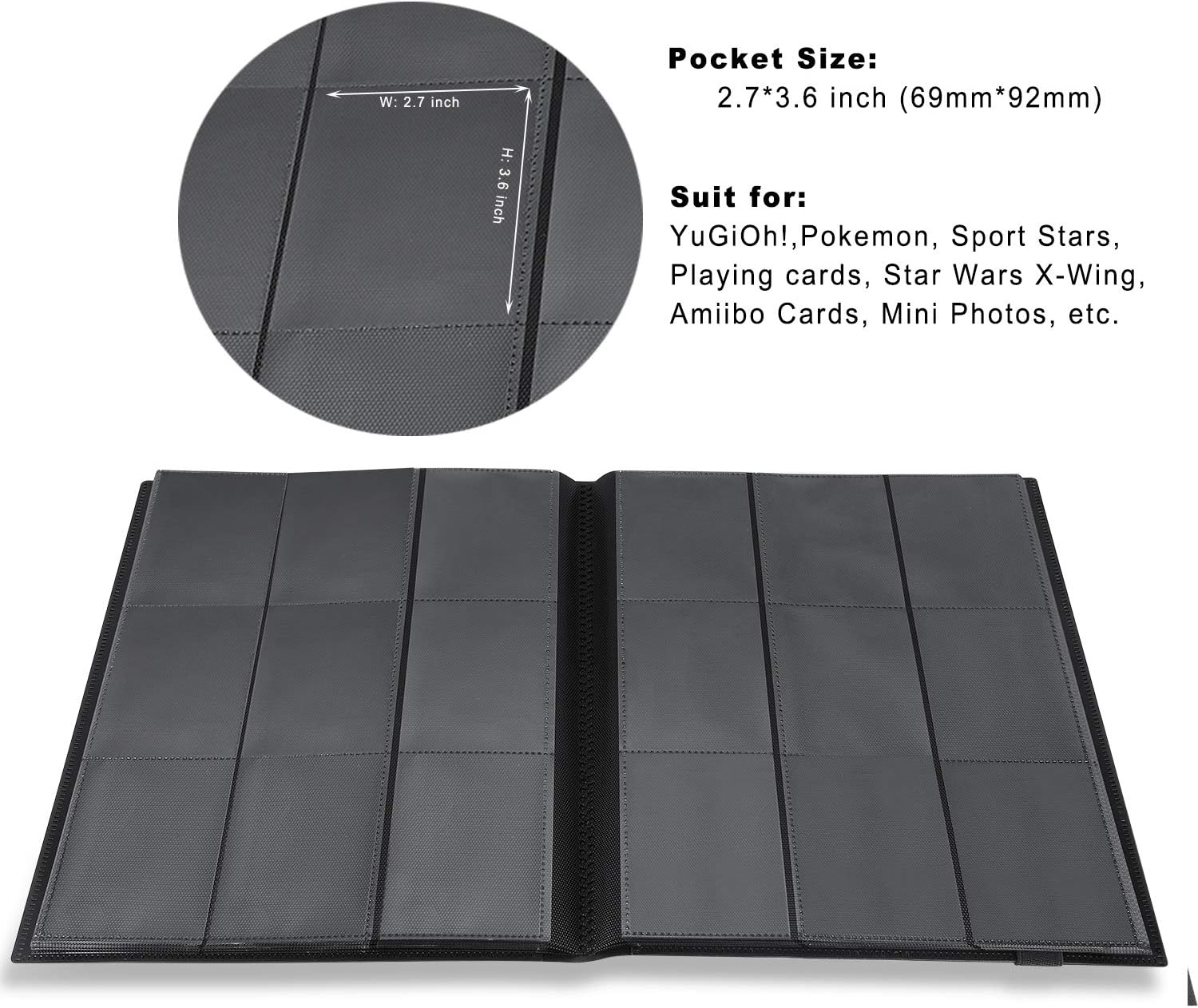 Thumbnail 2 de MUROAD Classeur pour cartes à collectionner 360 cartes 🎴