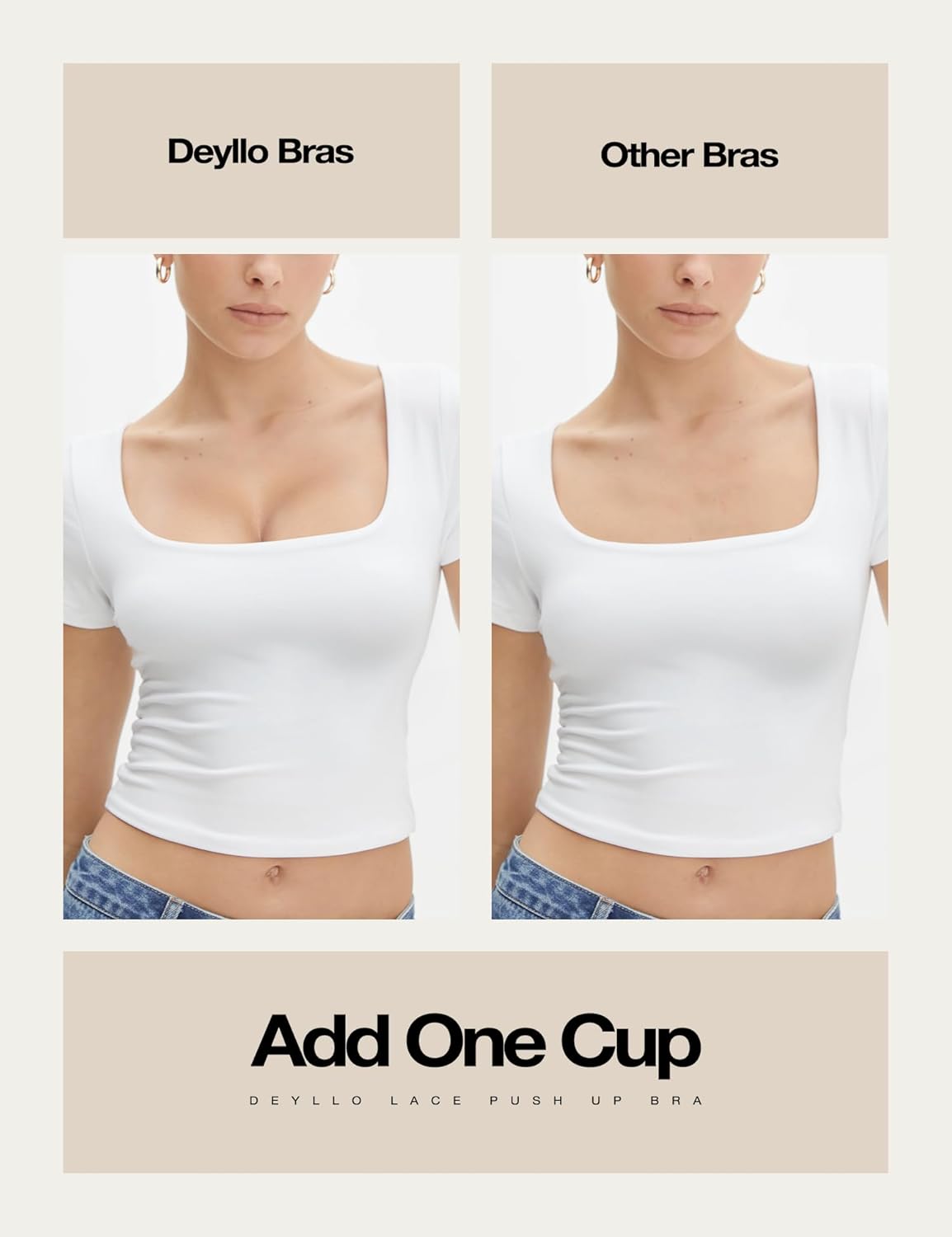 Thumbnail 5 de Deyllo Push Up Lace Bra Add One Cup