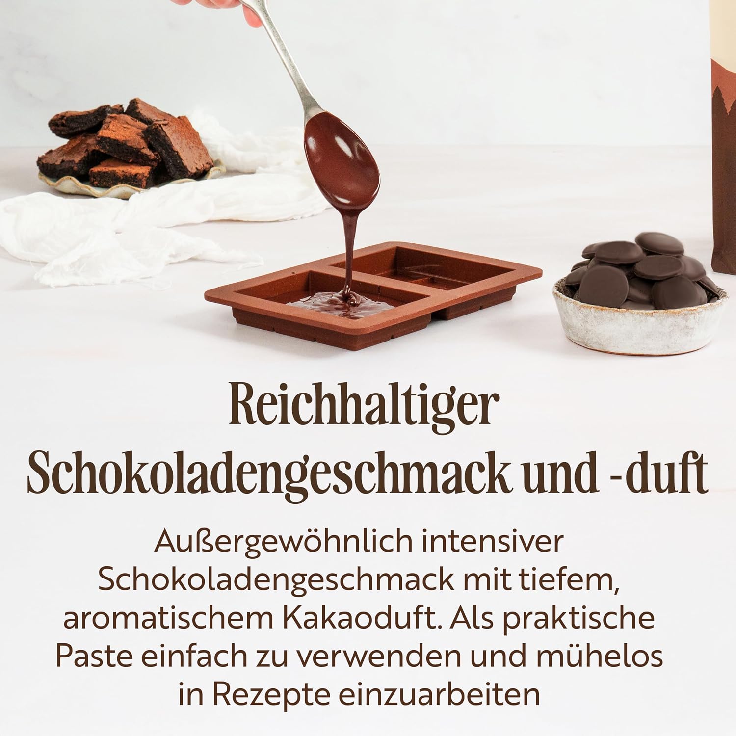 Detalle 2 de Sevenhills Wholefoods Kakaomasse Bio 500 g – ungesüßt, vielseitig einsetzbar zum Backen, Likör und heiße Schokolade