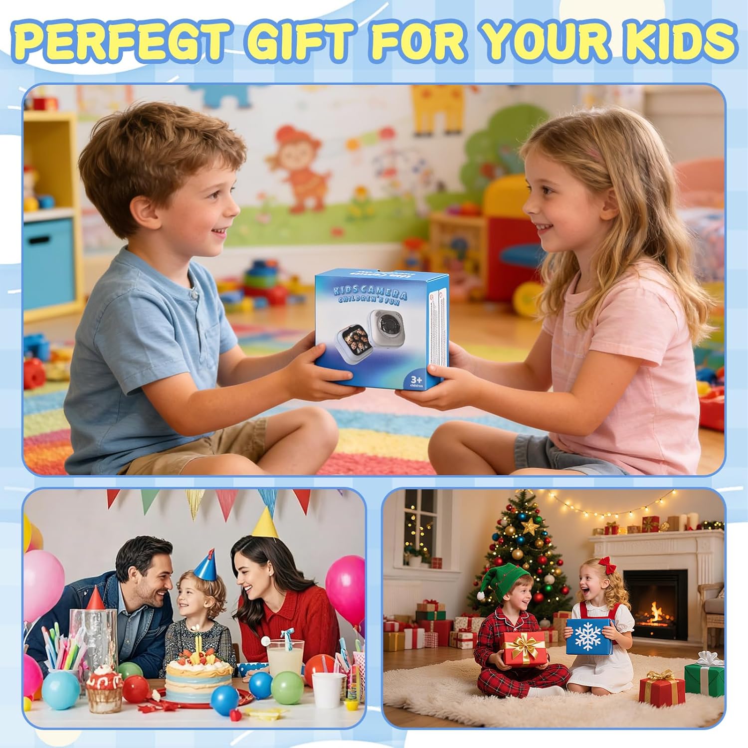 Thumbnail 6 de Kids Camera: Dual-Camera Smart Toy for Creative Learning and Fun (Blue)