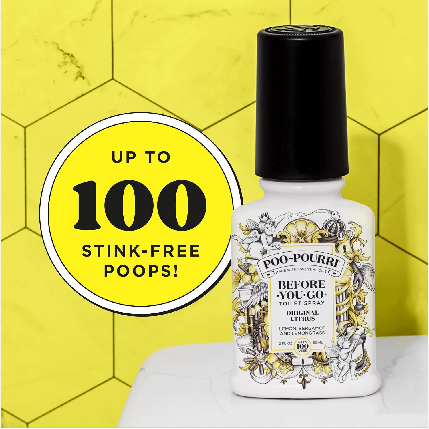 Thumbnail 6 de Poo-Pourri Before-You-Go Toilet Spray, Original Citrus (2 Fl Oz) – 100 Uses, TSA-Approved