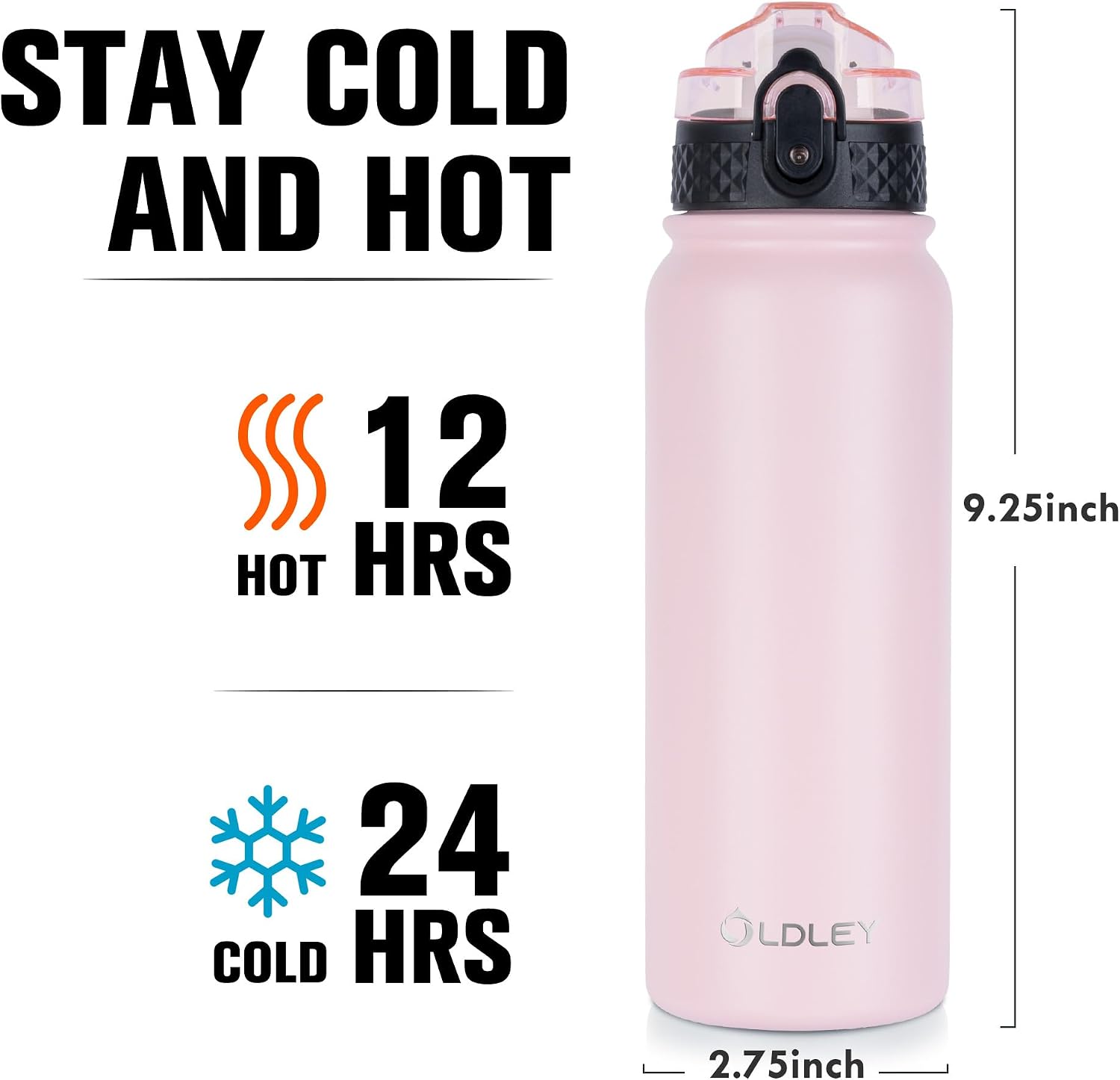 Thumbnail 2 de Oldley Insulated Water Bottle 20 oz straw bottle 💧