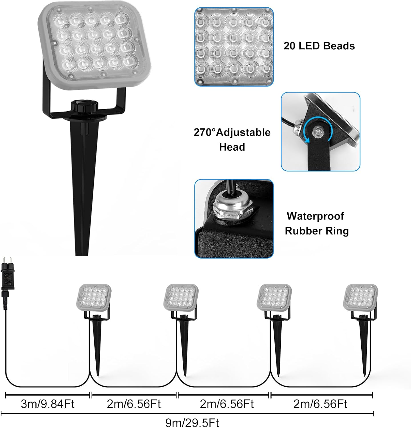 Thumbnail 2 de NATPOW Garden Lights 12V RGB