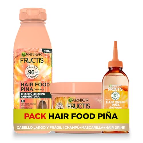 Detalle de Garnier Fructis Set 3: Champú, Tratamiento y Mascarilla 🍍