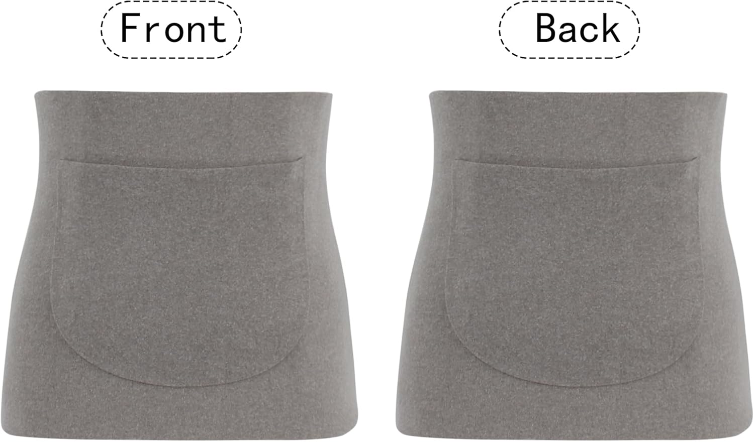 Detalle de MilyaDE Samt Nierenwärmer Rückenwärmer – 2 Wärmepad Taschen, Elastisch, XL