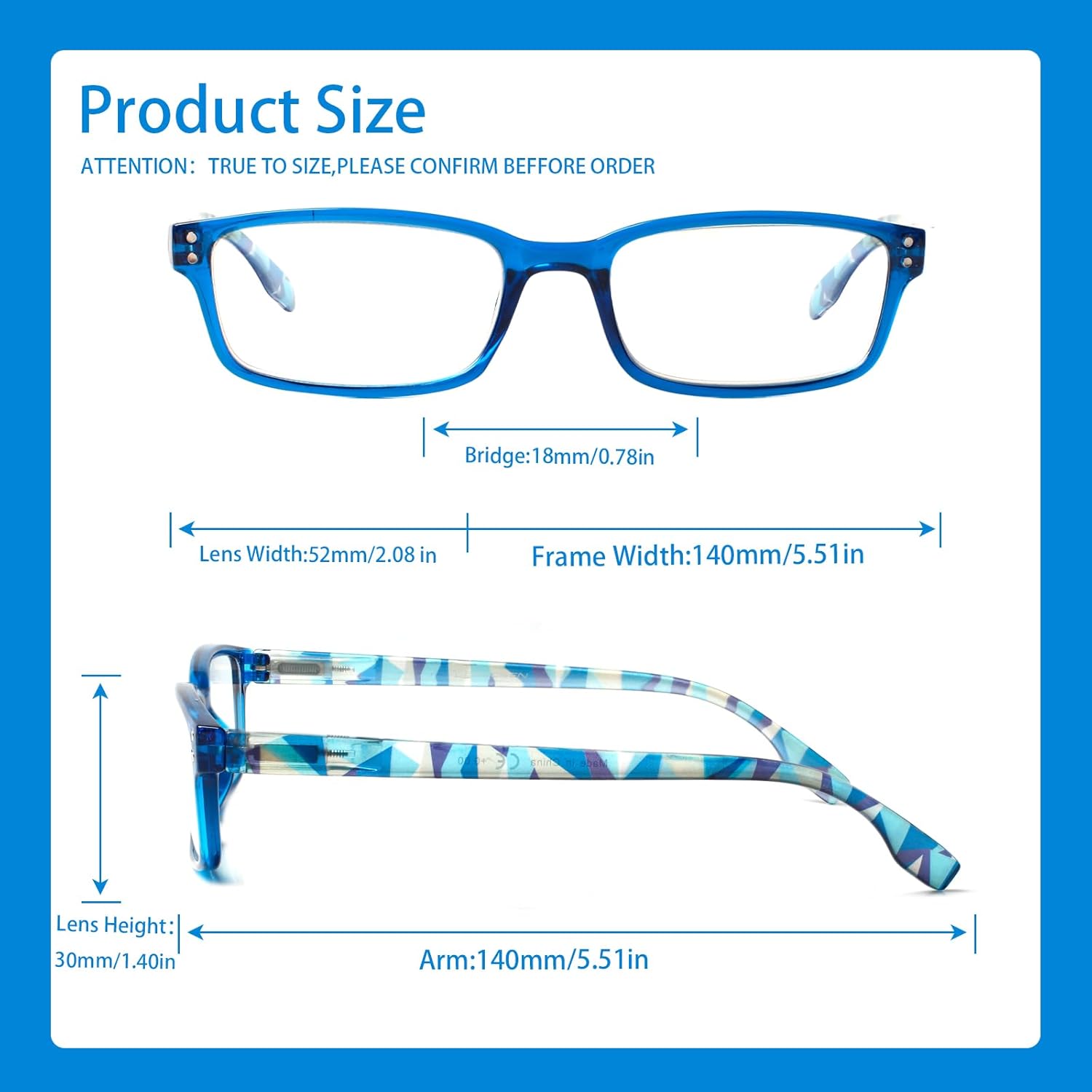 Detalle 2 de Kerecsen 6-Pack Blue Light Blocking Reading Glasses with Spring Hinges