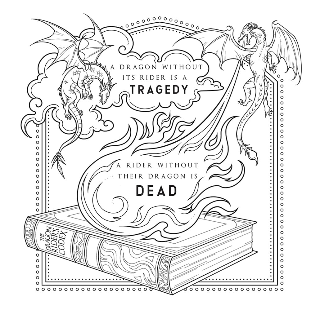 Detalle de Fourth Wing: The Official Coloring & Sticker Book with Tear-Away Pages