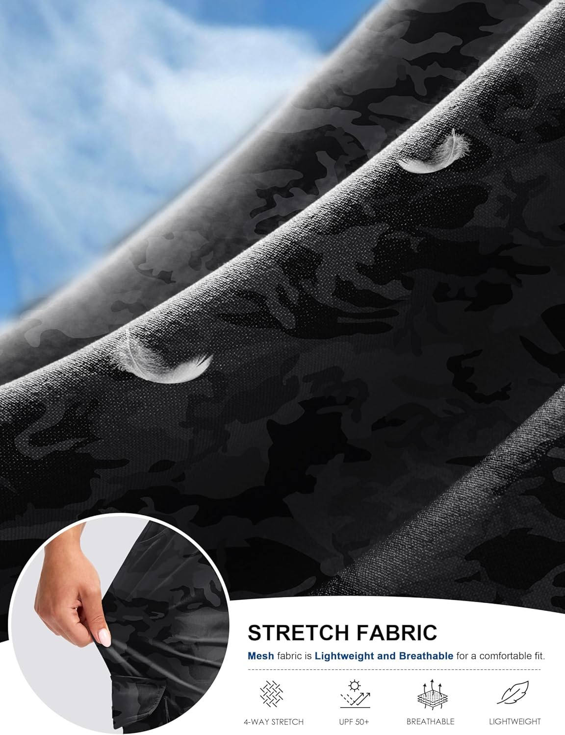Thumbnail 4 de Viodia 15" Long Shorts for Women: Lightweight Knee-Length Hiking Cargo Bermuda