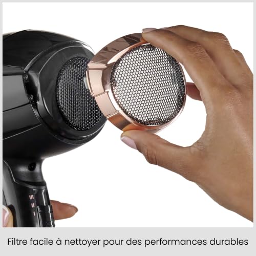 Detalle de BaByliss Sèche-cheveux Cordkeeper 2000W – Sèche-cheveux puissant avec cordon rétractable