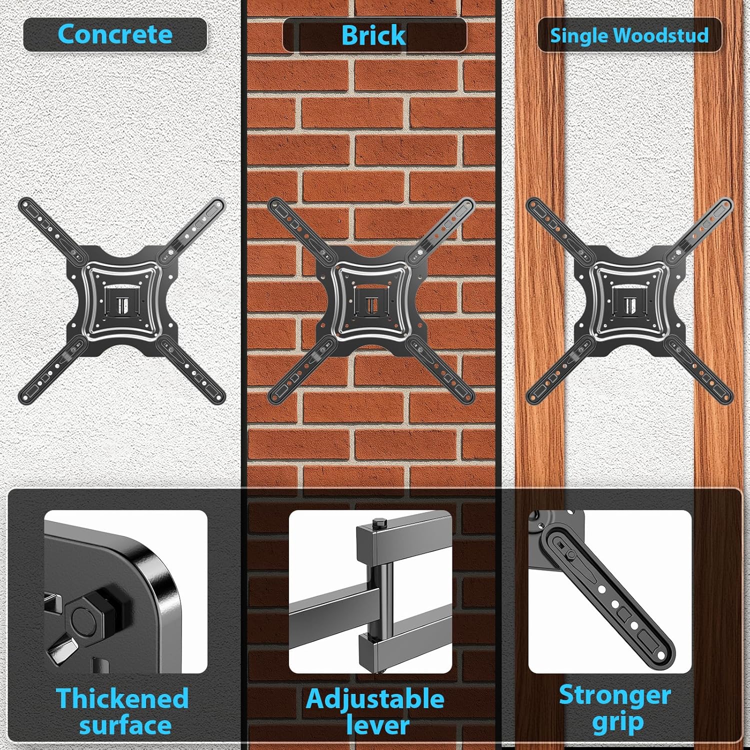 Thumbnail 5 de Gkyet Full Motion TV Wall Mount 17" Extension