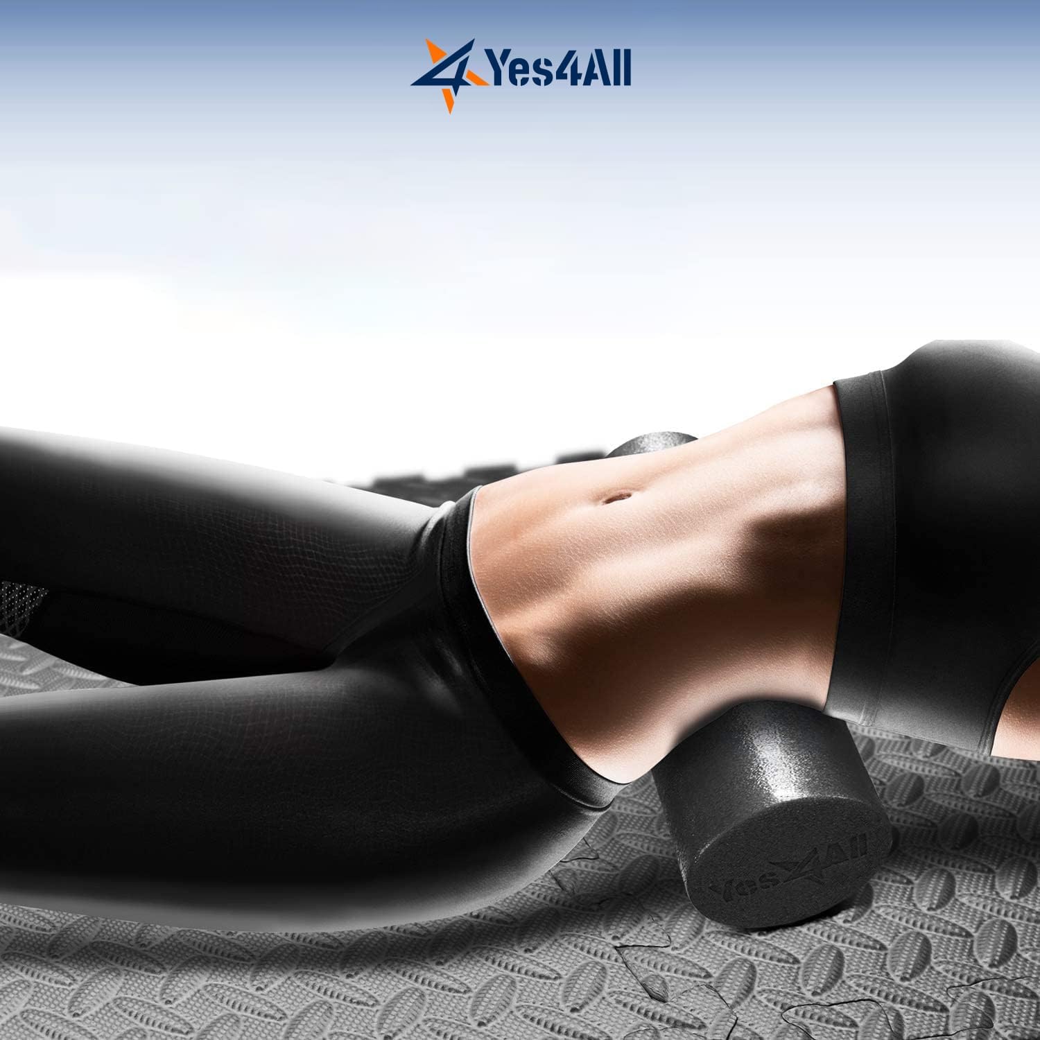 Detalle de Yes4All ミディアムファーム PEフォームローラー 45.7cm パープル