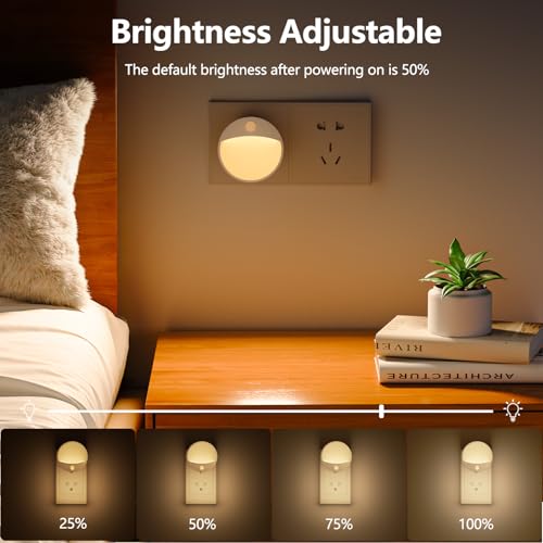Detalle 2 de Yuinzin Luz Nocturna con Sensor de Movimiento y Crepuscular – 2 Unidades Enchufables