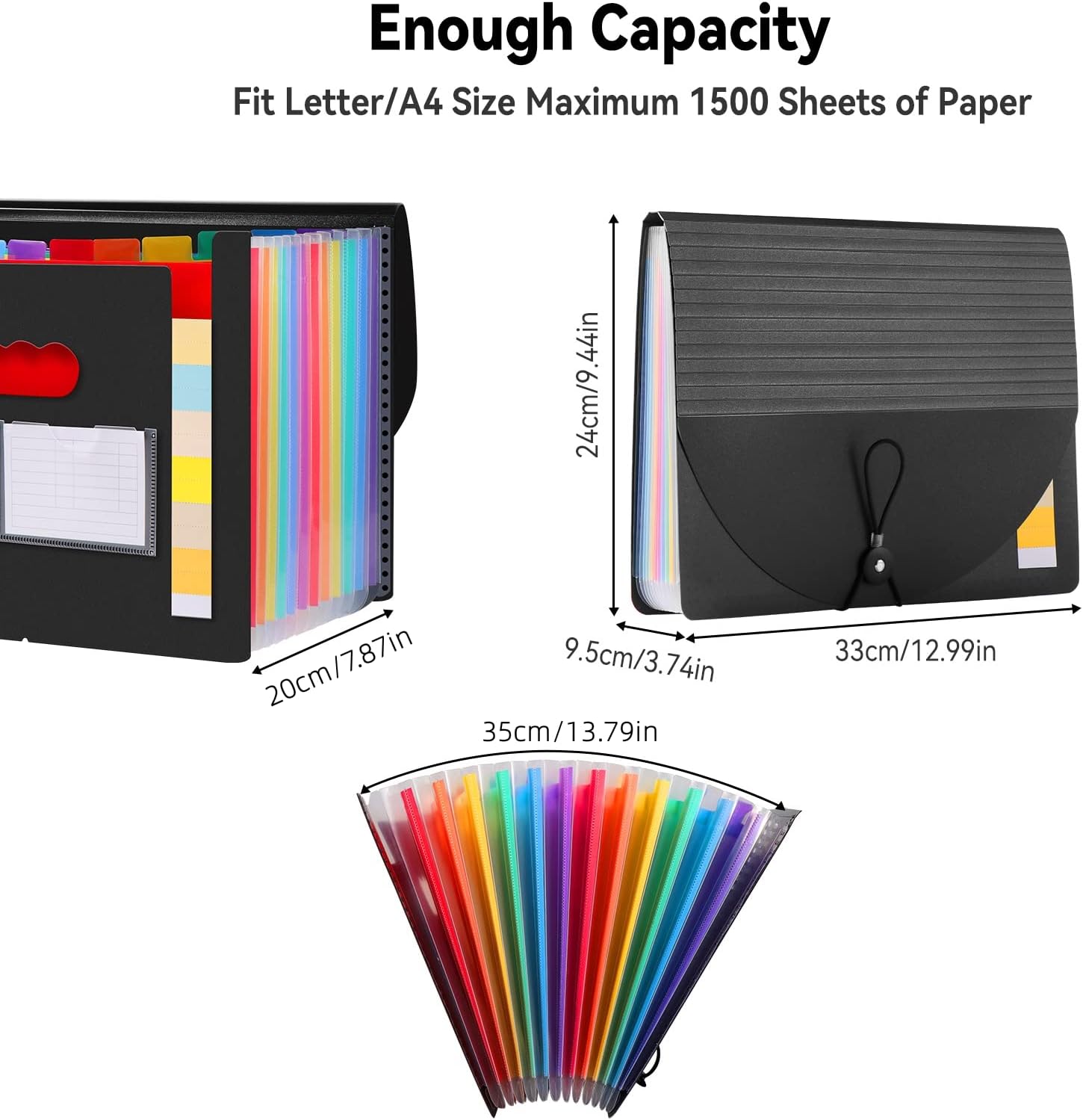Thumbnail 5 de Diboniur Cartella portadocumenti espandibile A4, 13 tasche 🗂️