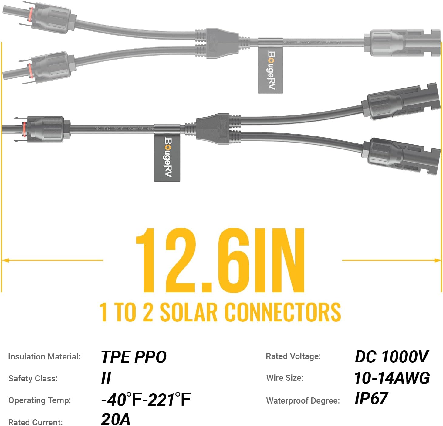 Thumbnail 6 de BougeRV Solar Connectors Y Branch Adapter Cable ⚡