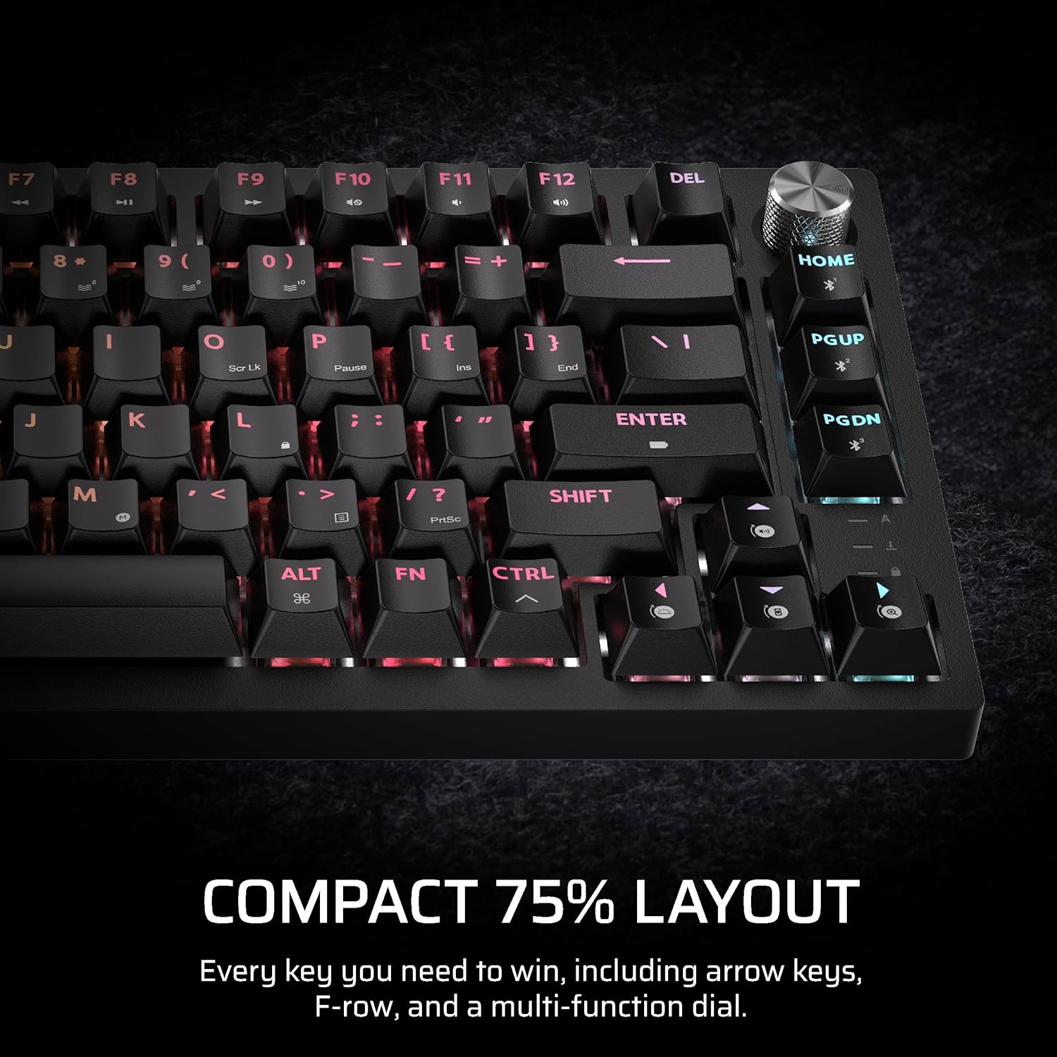 Thumbnail 2 de Corsair K65 Plus Wireless 75% RGB Hot-Swappable Mechanical Keyboard (QWERTY UK) – Black