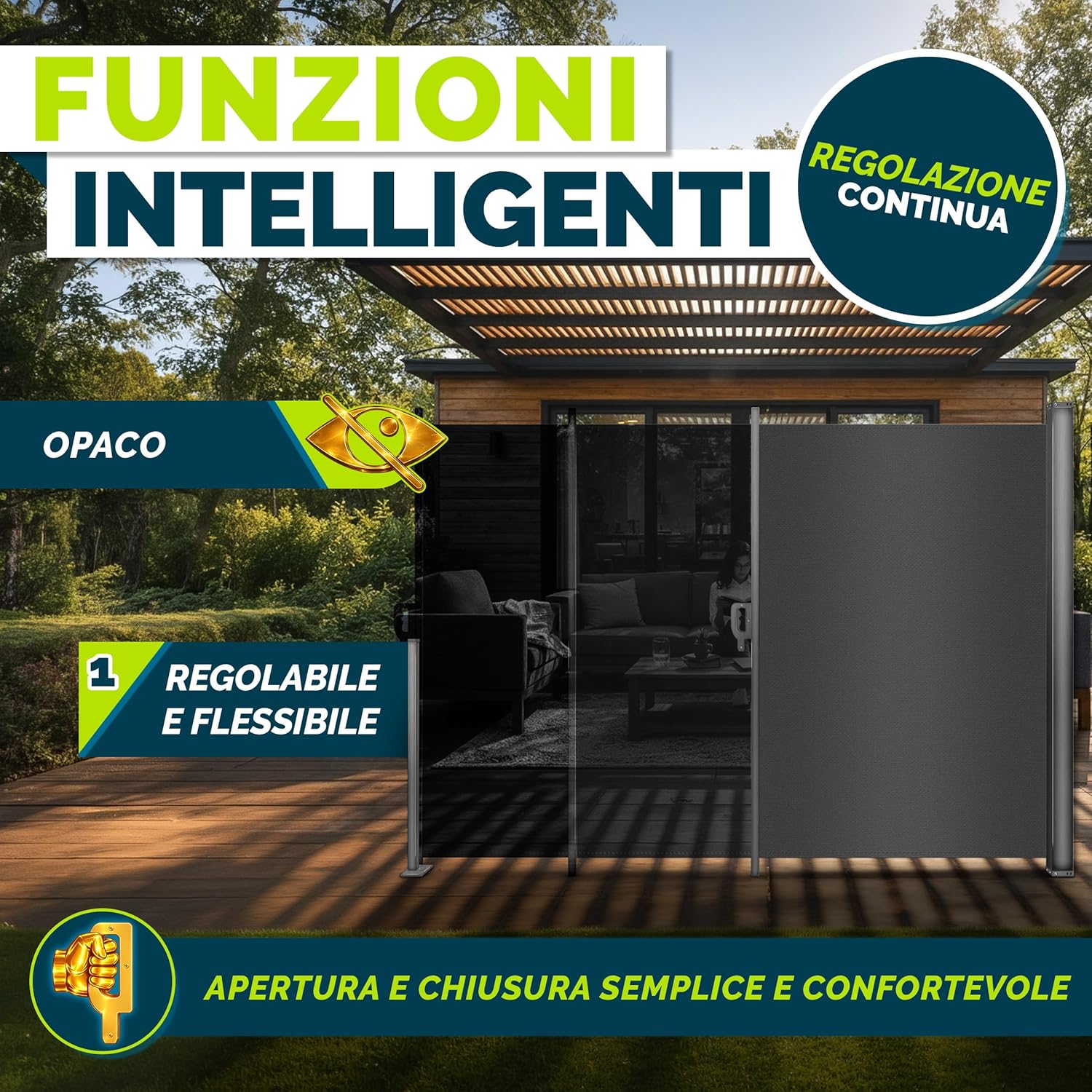 Thumbnail 1 de tillvex Tenda laterale 160 x 300 cm 🌤