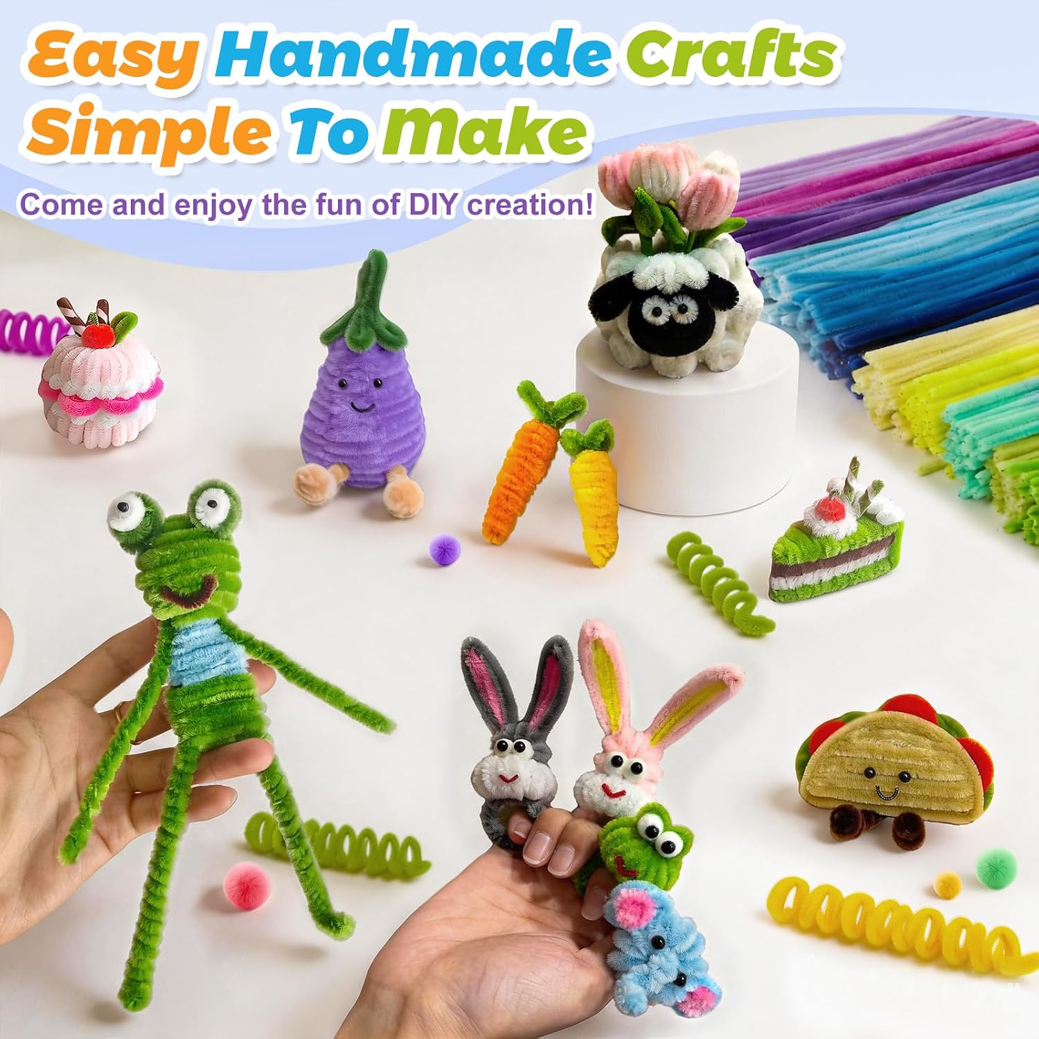Detalle de Pipe Cleaners Craft Set, 600 Pieces