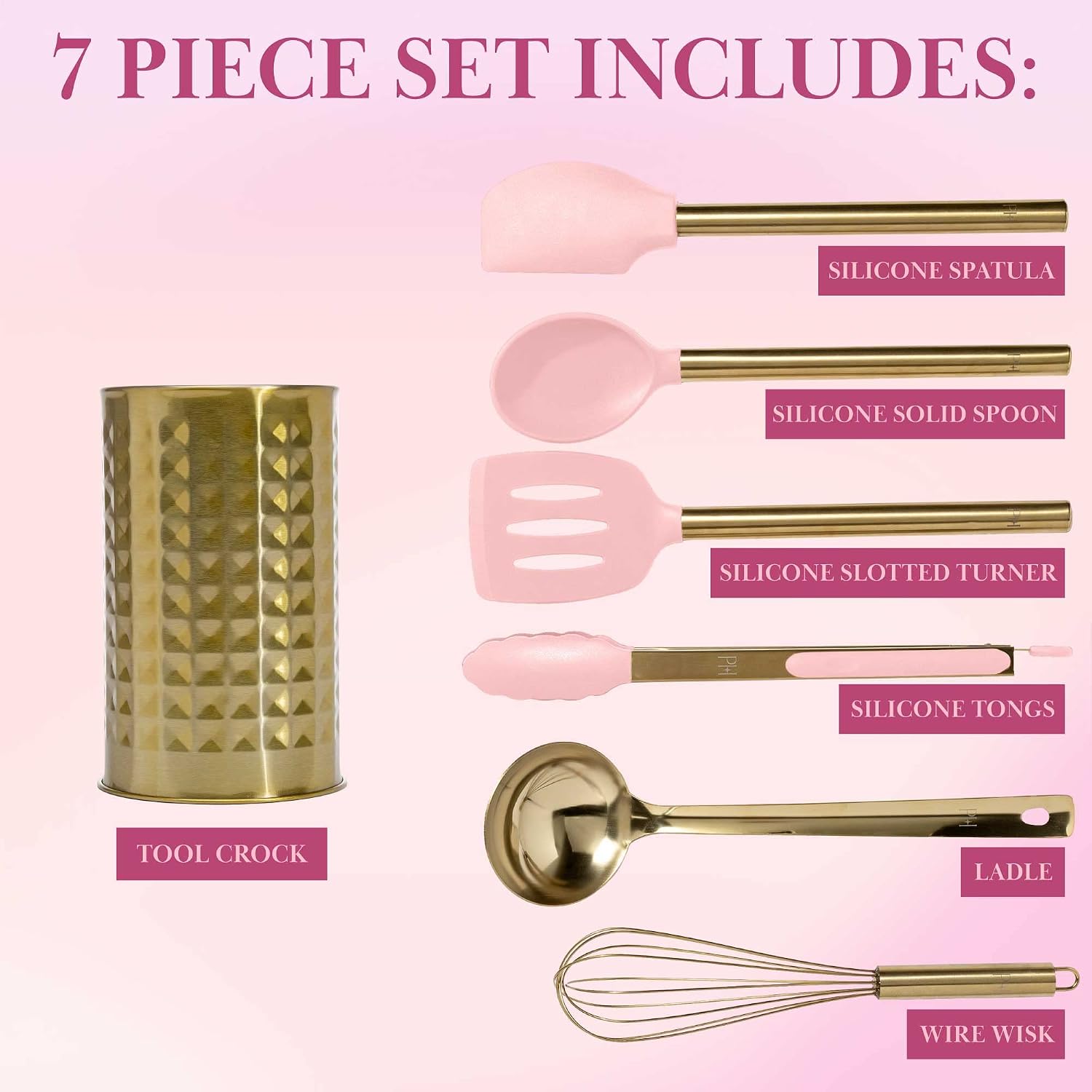 Detalle 2 de Paris Hilton Kitchen utensil set 7-Piece 🍴