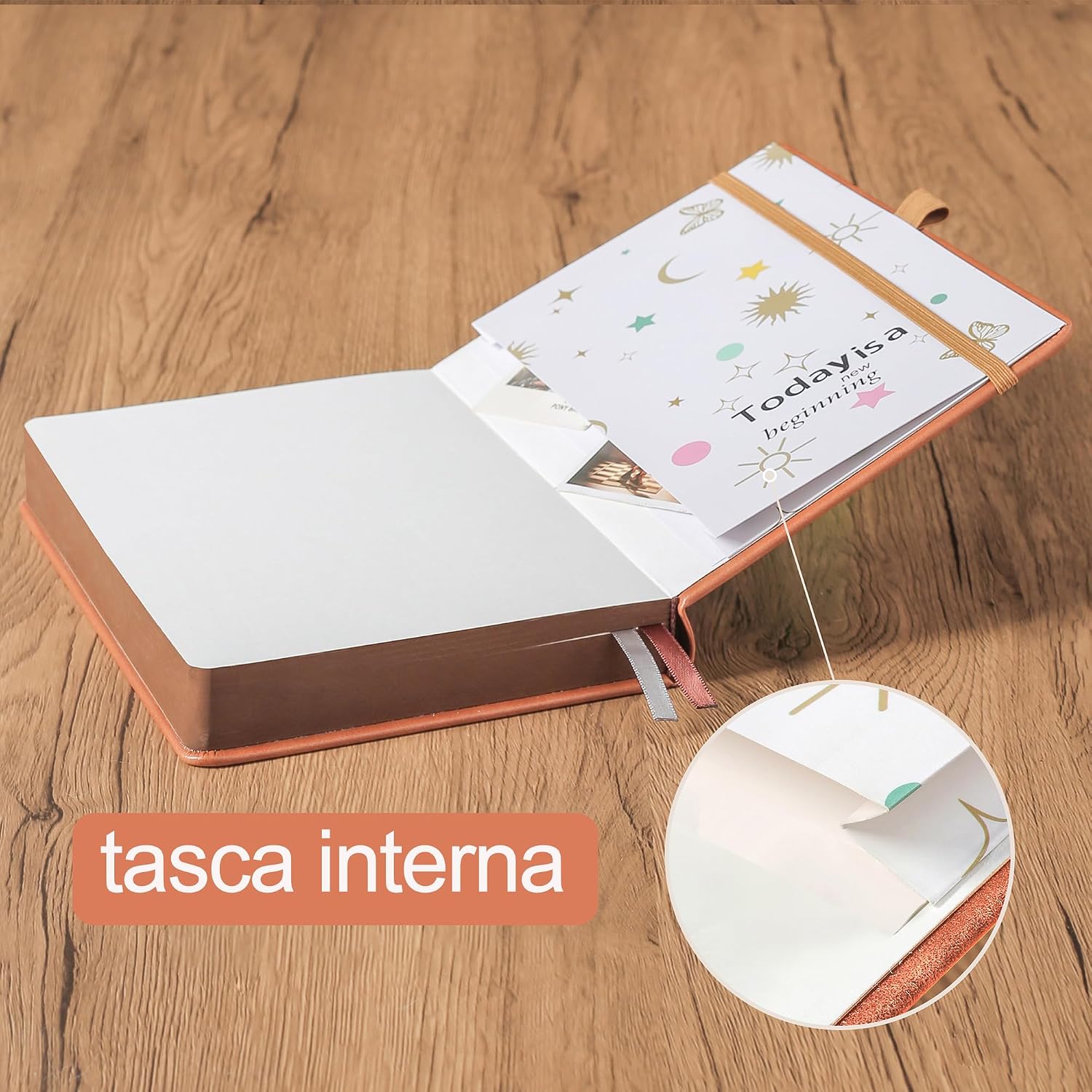 Detalle 2 de Diario B5 con penna 360 pagine, carta 100 g/m²
