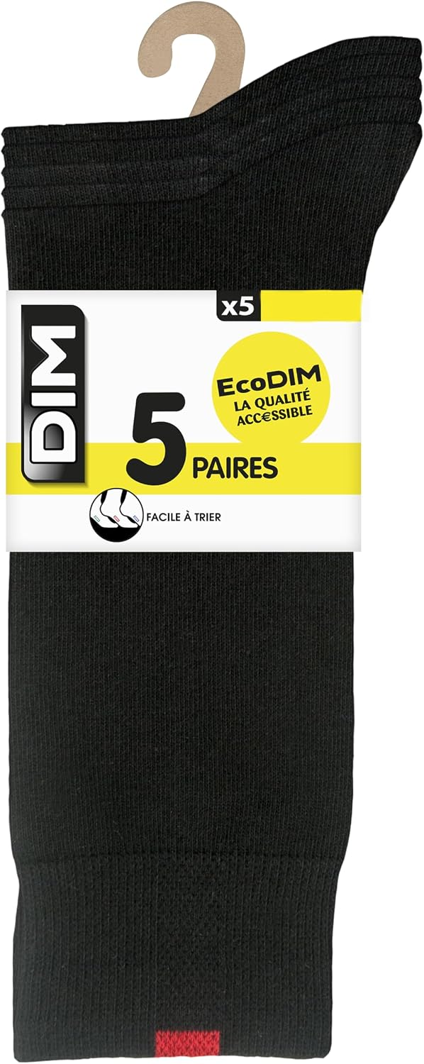 Thumbnail 2 de DIM Homme – Chaussettes Ecodim x5 : talons et pointes renforcés, coton doux, confort quotidien