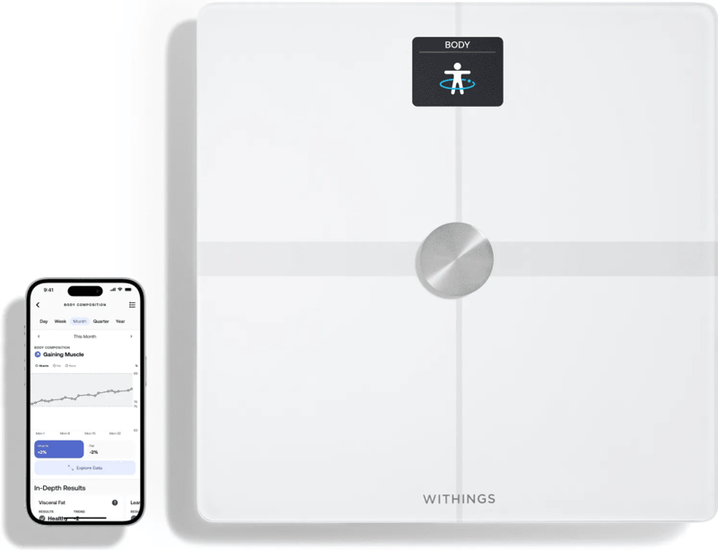 Withings Body Smart Weiß – Körperanalysewaage