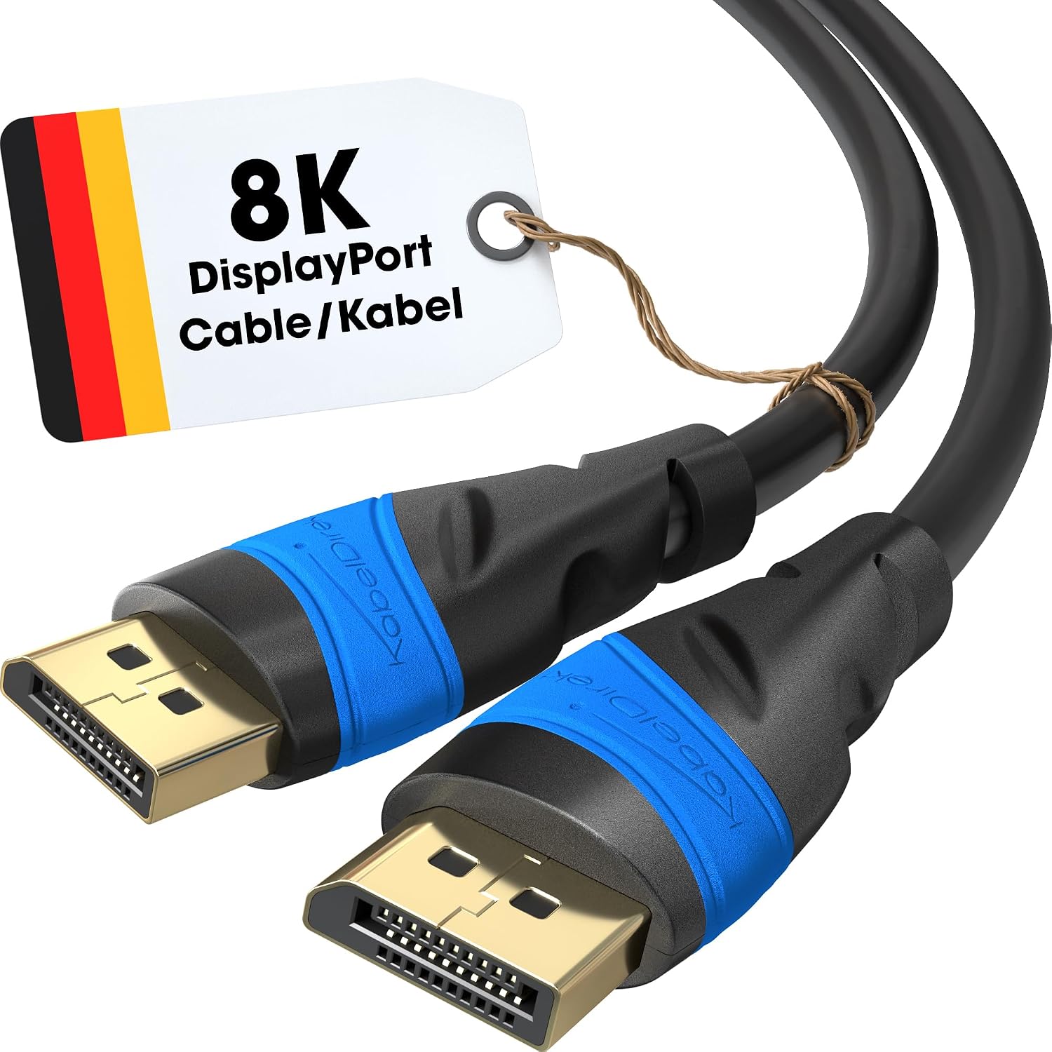 Detalle de KabelDirekt DisplayPort-Kabel 8K/4K, 3 m (DP) – für PC, Laptop, Monitor & Gaming